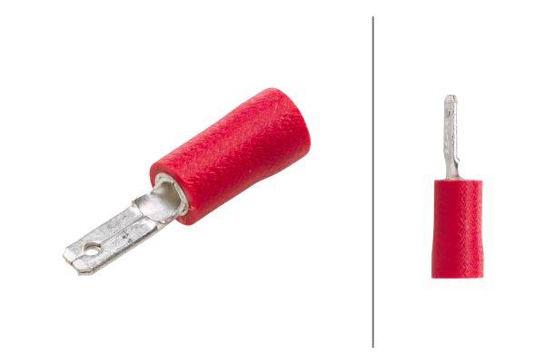 HELLA 8KW 744 699-003 Leitungsverbinder - rot - von: 0.5mm² - bis: 1.0mm² - Flachstecker - 2,8 x 0,8