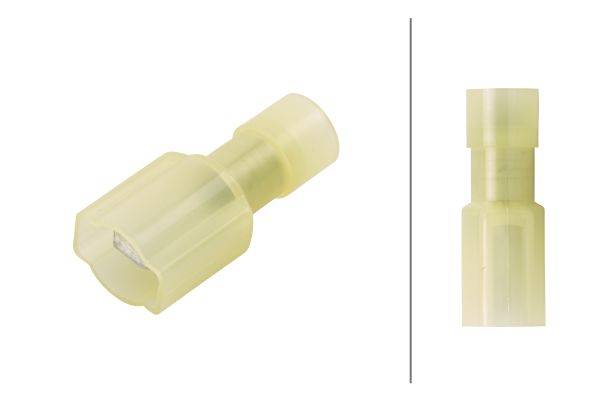 HELLA 8KW 744 705-003 Leitungsverbinder - mit Staubschutz - gelb - von: 4.0mm² - bis: 6.0mm² - Flach