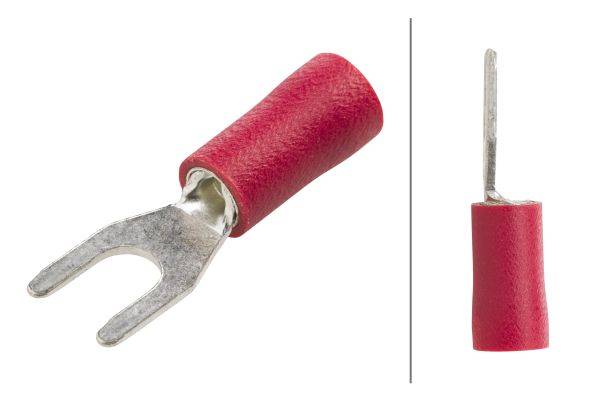HELLA 8KW 744 777-003 Leitungsverbinder - mit Gabelkopf - rot - von: 0.5mm² - bis: 1.0mm² - Gabelver