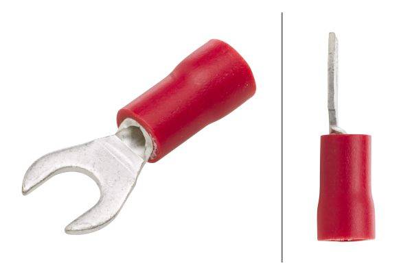HELLA 8KW 744 778-003 Leitungsverbinder - mit Gabelkopf - rot - von: 0.5mm² - bis: 1.0mm² - Gabelver