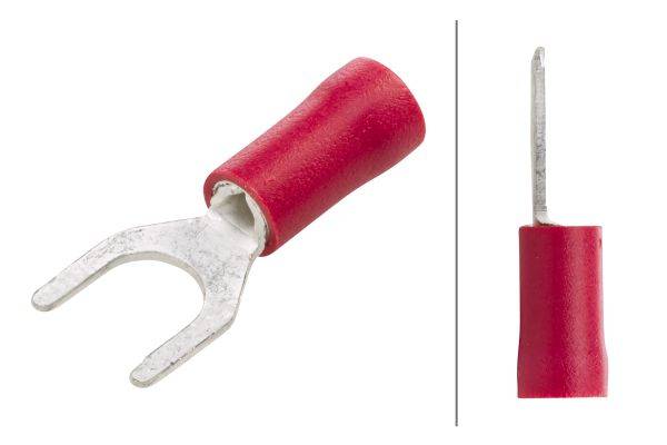 HELLA 8KW 744 779-003 Leitungsverbinder - mit Gabelkopf - rot - von: 0.5mm² - bis: 2.5mm² - Gabelver
