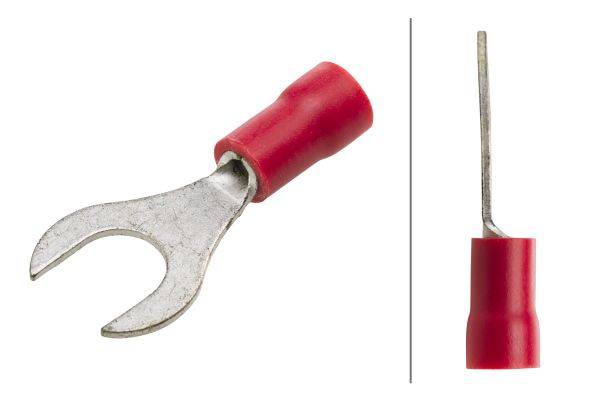 HELLA 8KW 744 780-003 Leitungsverbinder - mit Gabelkopf - rot - von: 0.5mm² - bis: 1.0mm² - Gabelver
