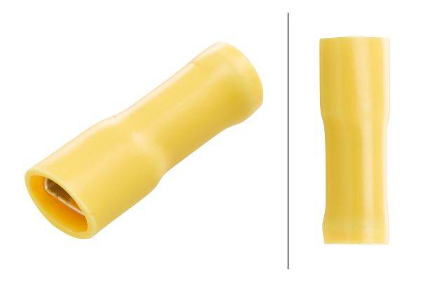 HELLA 8KW 744 799-003 Leitungsverbinder - mit Staubschutz - gelb - von: 4.0mm² - bis: 6.0mm² - Flach