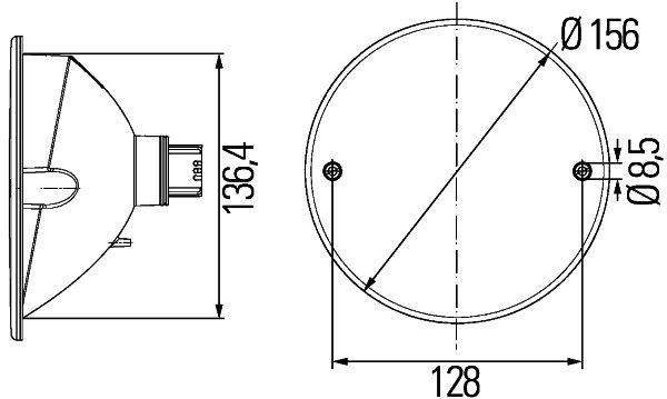 HELLA 2NE 344 610-027 Nebelschlussleuchte - 12V - Einbau
