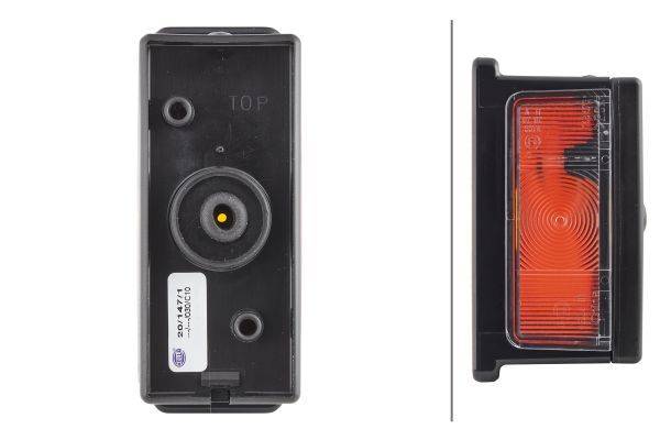 HELLA 2XS 007 841-021 Umrissleuchte - Rear-Logic - 12/24V - Anbau/geschraubt - Lichtscheibenfarbe: g