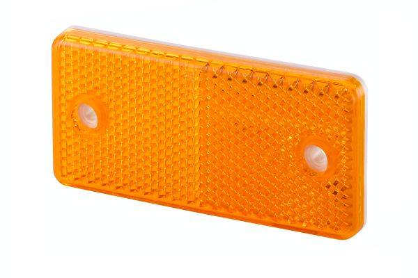 HELLA 8RA 003 326-011 Rückstrahler - Lichtscheibenfarbe: gelb - geschraubt