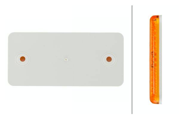 HELLA 8RA 003 326-011 Rückstrahler - Lichtscheibenfarbe: gelb - geschraubt