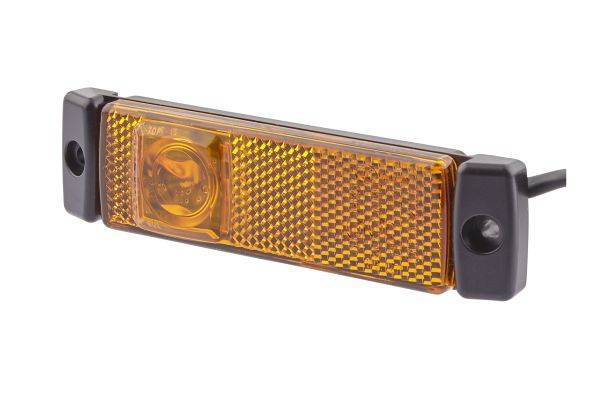 HELLA 2PS 008 645-507 Seitenmarkierungsleuchte - 12V - Anbau - Lichtscheibenfarbe: gelb - Kabel: 500