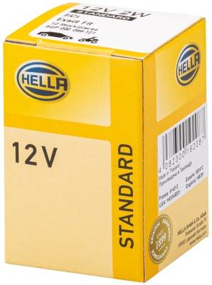 HELLA 8GP 002 066-121 Glühlampe - J - Standard - 12V - 2W - Schachtel - Menge: 10