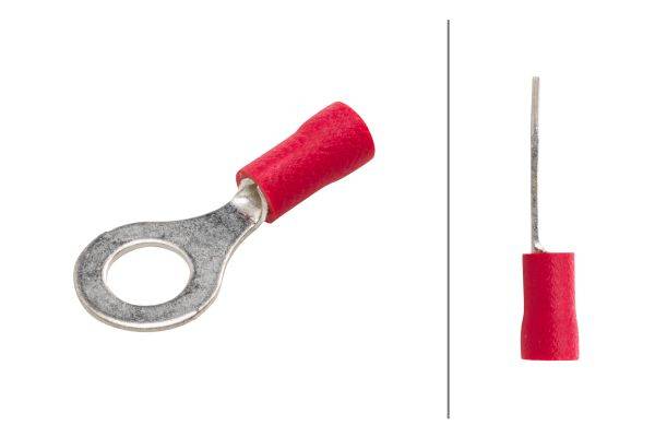 HELLA 8KW 744 772-003 Leitungsverbinder - rot - von: 0.5mm² - bis: 1.0mm² - M6 - Ringform - Menge: 1