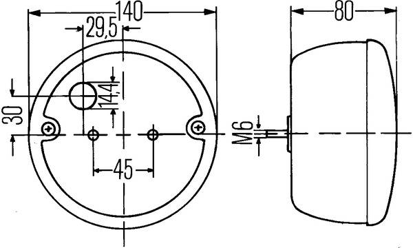 HELLA 2SD 001 685-211 Heckleuchte - 24/12V - Anbau - links/rechts
