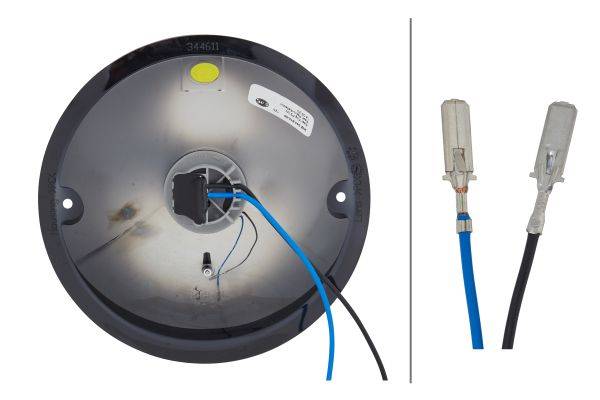 HELLA 2NE 344 610-007 Nebelschlussleuchte - 12V - Einbau - Lichtscheibenfarbe: rot - Kabel: 200mm -