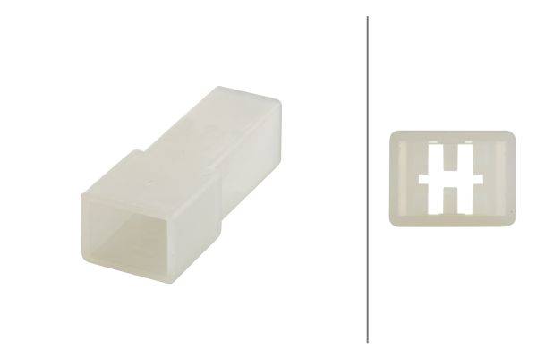 HELLA 8JD 008 152-001 Steckgehäuse - 1-polig - Stecker: Flachstecker