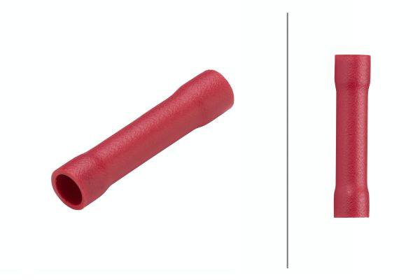 HELLA 8KW 044 280-003 Leitungsverbinder - rot - von: 0.5mm² - bis: 1.0mm² - Stoßverbinder