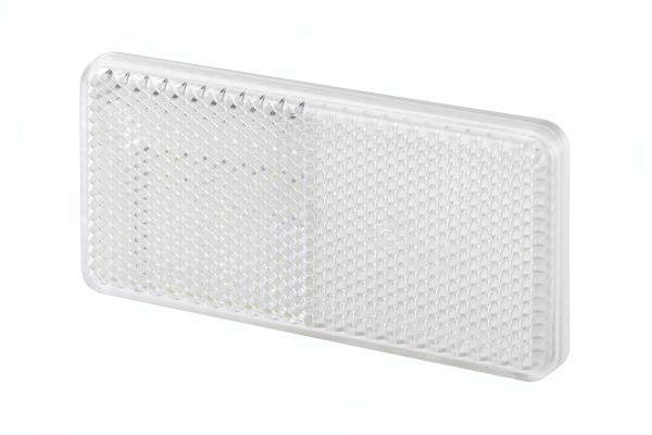 HELLA 8RA 003 326-051 Rückstrahler - Lichtscheibenfarbe: weiß - geklebt