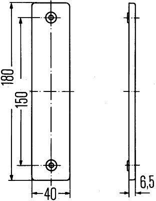 HELLA 8RA 002 023-011 Rückstrahler - Lichtscheibenfarbe: weiß - eckig - Anbau/geschraubt - vorne