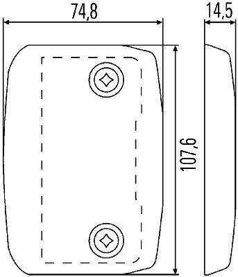 HELLA 2BA 008 260-017 Blinkleuchte - LED - 12V - Anbau - Lichtscheibenfarbe: glasklar - LED-Lichtfar