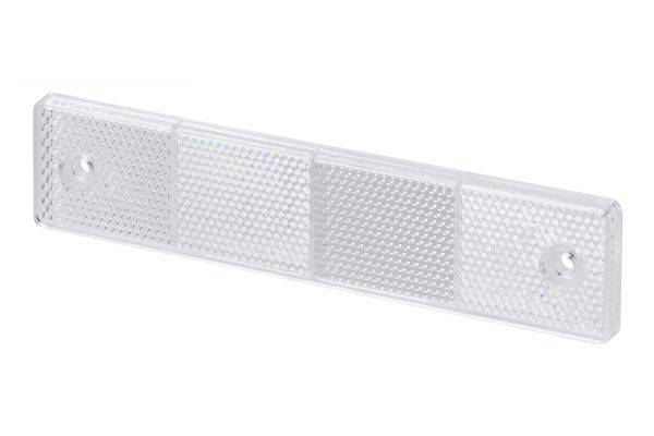 HELLA 8RA 002 023-011 Rückstrahler - Lichtscheibenfarbe: weiß - eckig - Anbau/geschraubt - vorne