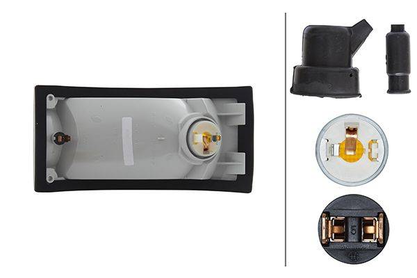 HELLA 2BE 004 119-021 Blinkleuchte - 24V - Einbau - Lichtscheibenfarbe: glasklar - links/rechts/vorn