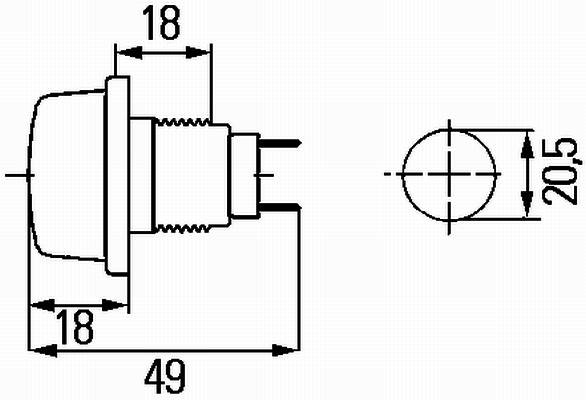 HELLA 2PF 003 563-187 Positionsleuchte - 24V - Einbau