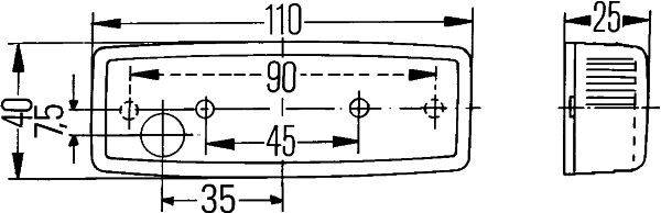 HELLA 2TM 006 717-047 Schlussleuchte - Anbau - hinten/links/oben/rechts