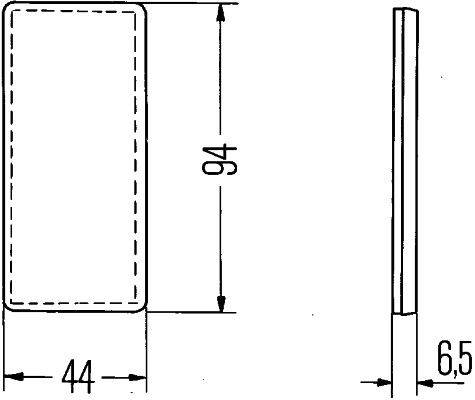 HELLA 8RA 003 326-931 Rückstrahler - Lichtscheibenfarbe: rot - geklebt - Set - Menge: 2
