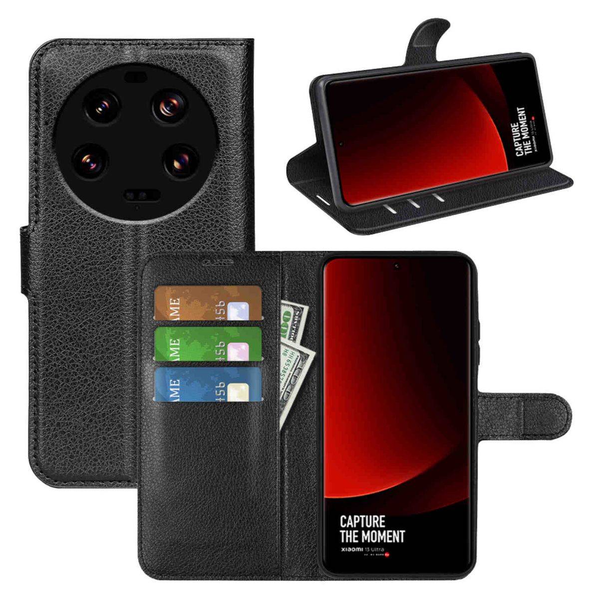 Für Xiaomi 13 Ultra Handy Tasche Wallet Premium Schutz Hülle Case Cover Etuis Neu Zubehör Schwarz