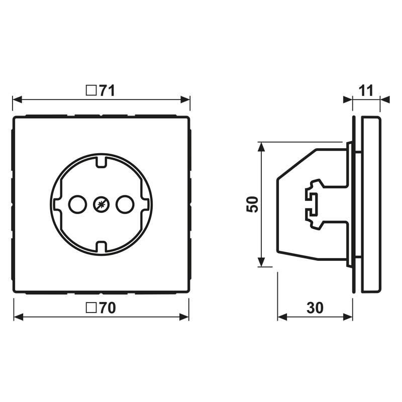 Jung SCHUKO-Steckdose 16A 250V ME 1520 NKI C