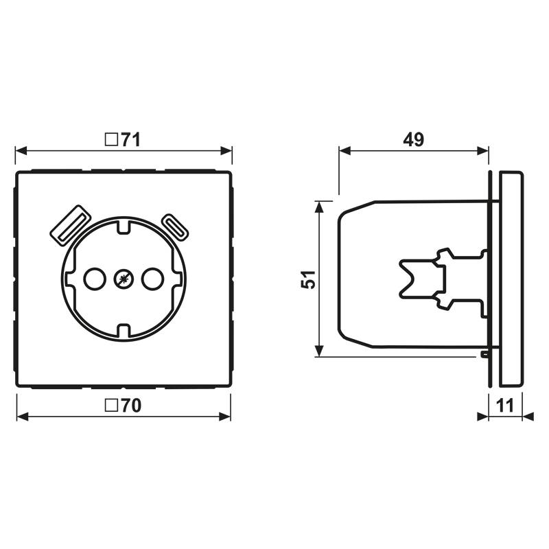 Jung SCHUKO Steckdose LS 1520-15 CA LG