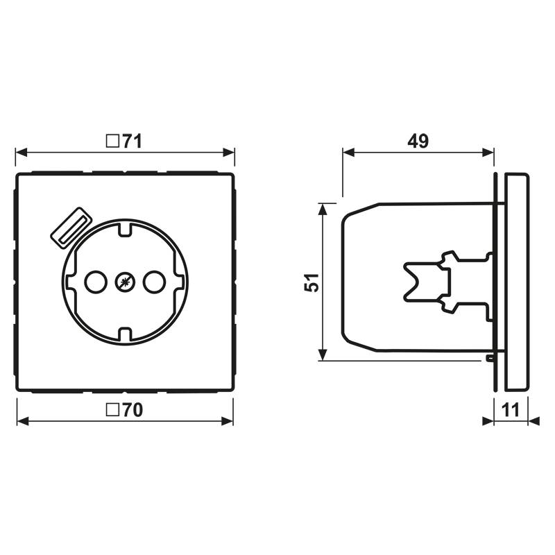 Jung SCHUKO Steckdose LS 1520-18 A