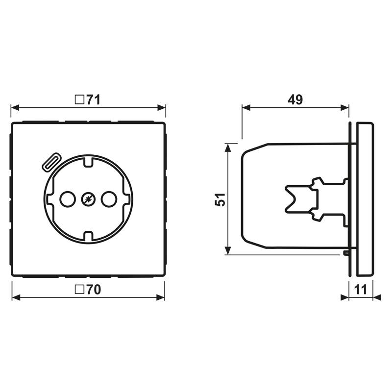 Jung SCHUKO Steckdose 16 A 250V ES 1520-18 C