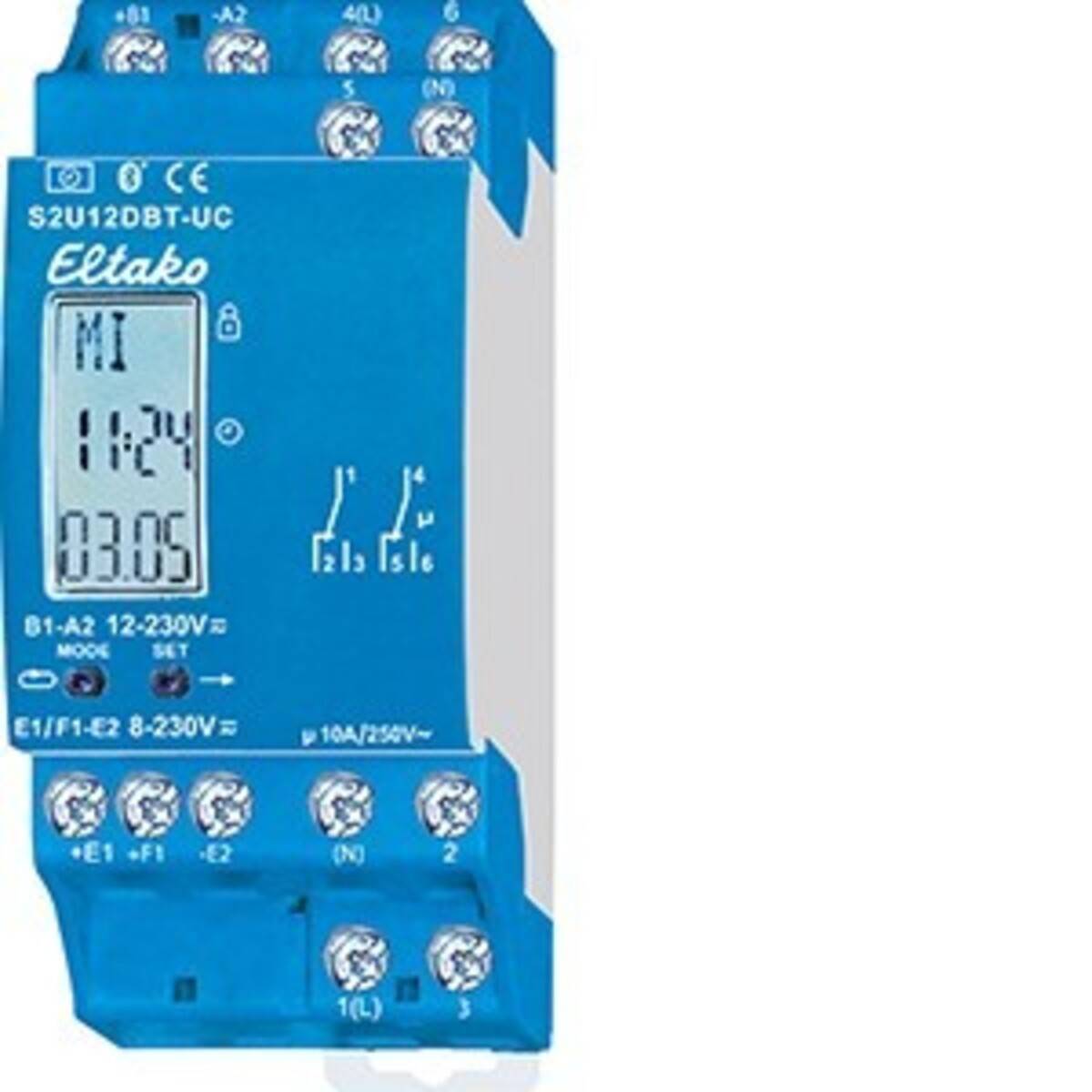 Eltako 2-Kanal-Schaltuhr S2U12DBT-UC