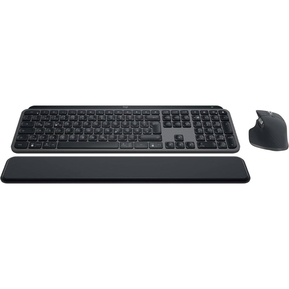 Logitech Präzisionstastatur Tastatur-Maus Set MX Keys S, Wireless, Bluetooth