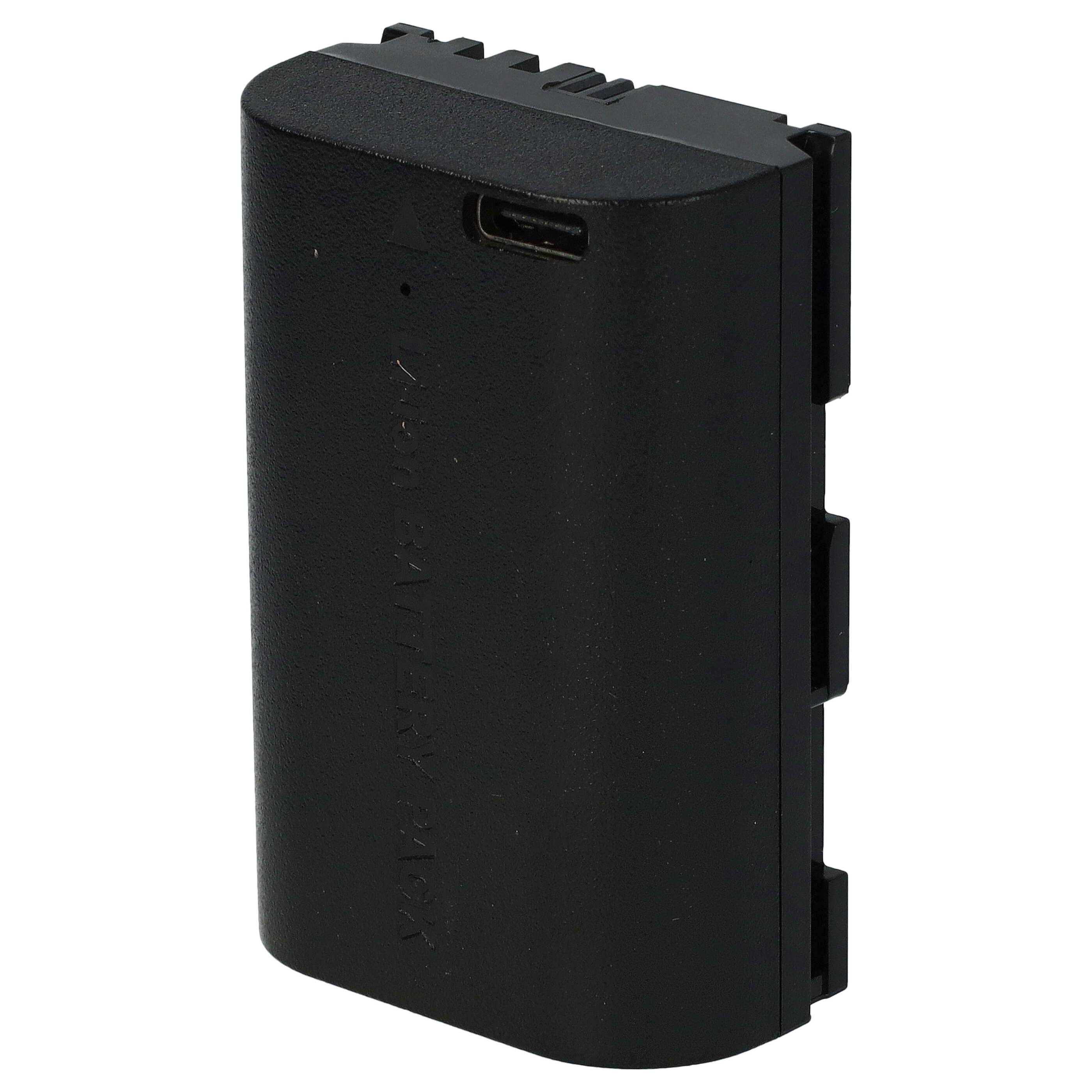 vhbw 3x Akku kompatibel mit Canon XC10, XC15 Kamera (1600 mAh, 7,4 V, Li-Ion), USB-C Buchse
