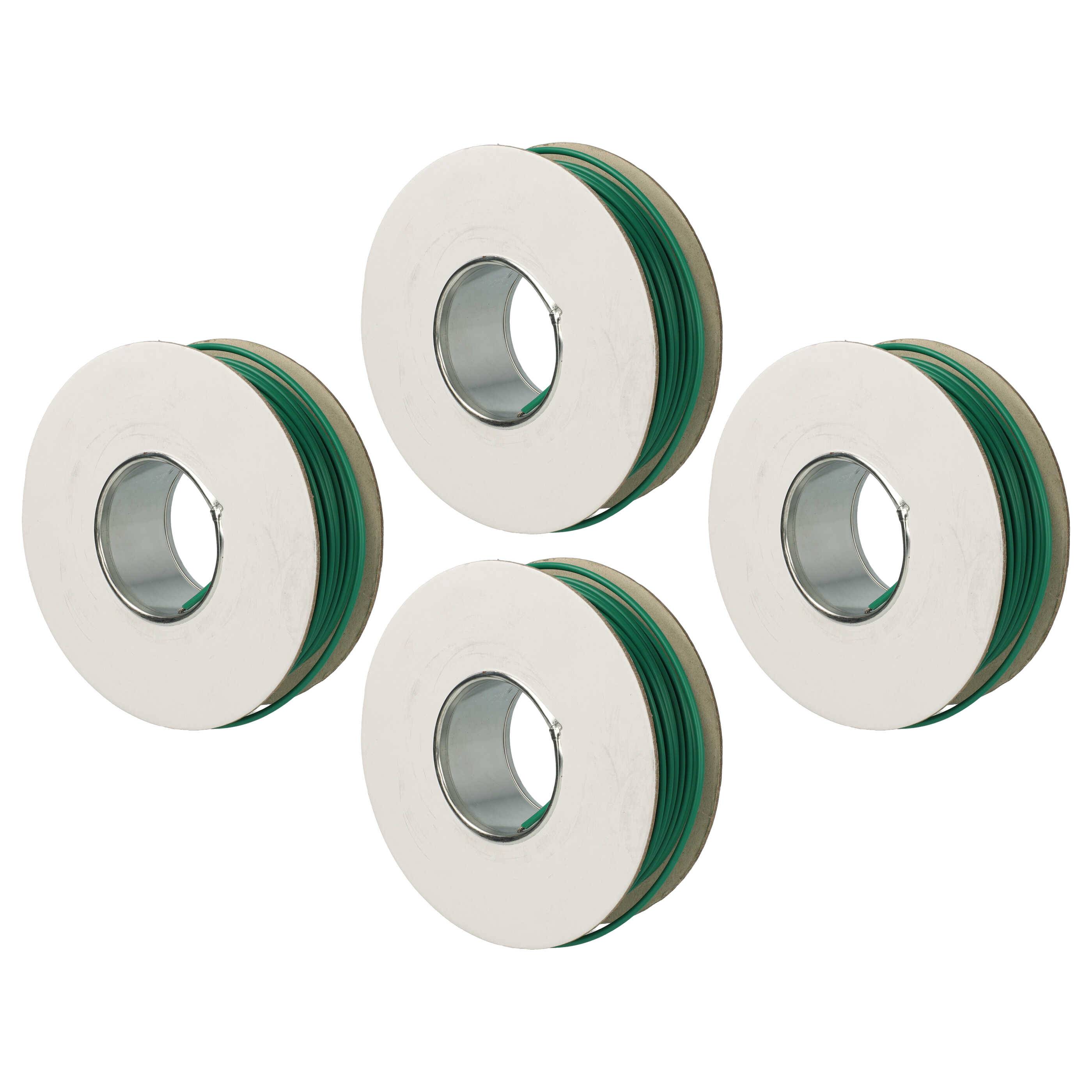 vhbw 4x Begrenzungskabel kompatibel mit Gardena R180, R160Li, R165, R38Li, R130Li, R100Li Mähroboter - Begrenzungsdraht 50 m Grün