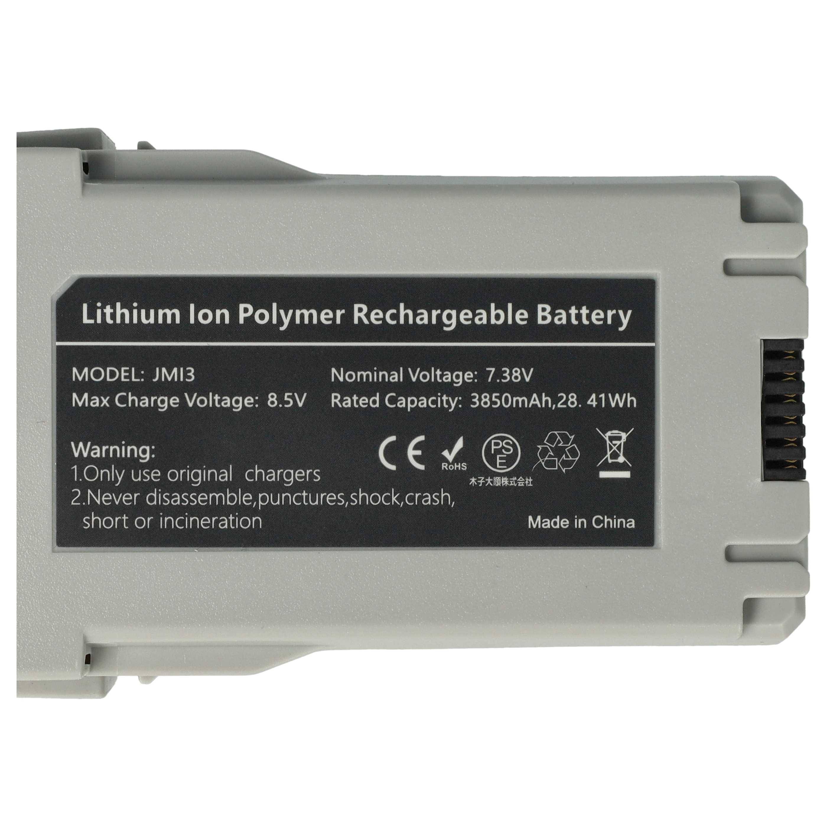 vhbw Akku Ersatz für DJI BWX162-3850-7.38, BWX140-2590-7.32, BWX162-2453-7.38 für Drohne Multicopter Quadrocopter (3850 mAh, 7,4 V, Li-Polymer)