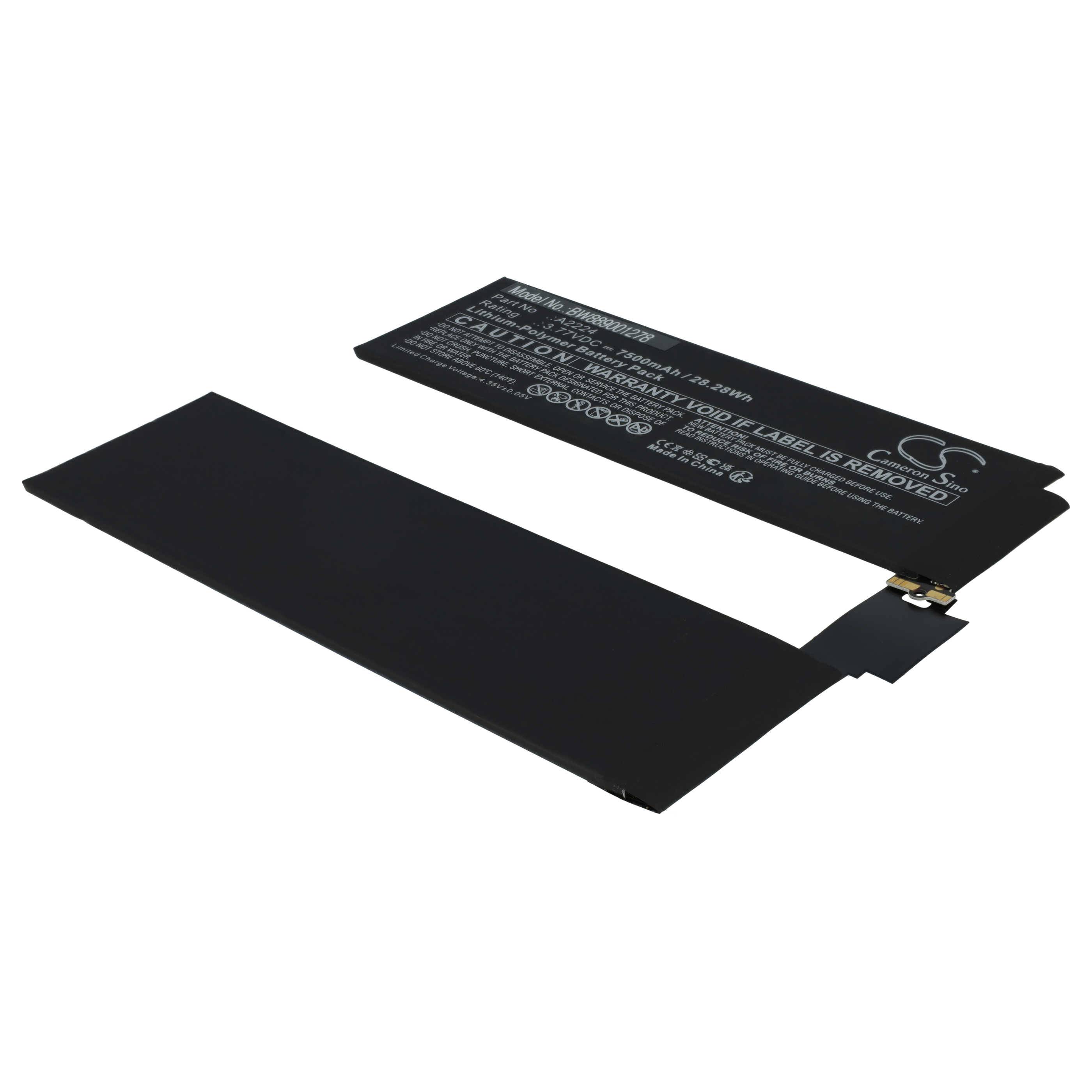 vhbw Akku kompatibel mit Apple iPad Pro 11 2nd Gen 2020, 11 2020 Tablet Pad (7500 mAh, 3,77 V, Li-Polymer)