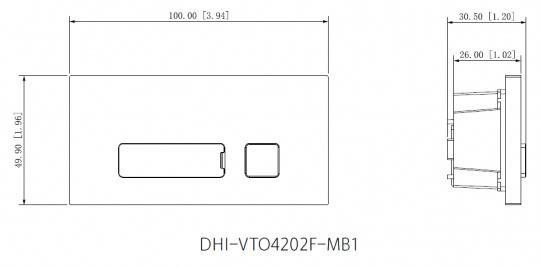 Dahua - VTO4202F-MB1 - 1 Knopf Modul, - 1 Klingel / 1 Knopf Modul - Material: Aluminium - IP65, IK07