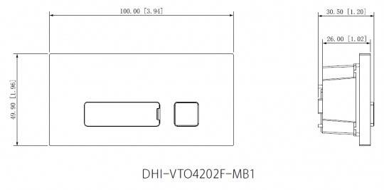 Dahua - VTO4202F-MB1 - 1 Knopf Modul, - 1 Klingel / 1 Knopf Modul - Material: Aluminium - IP65, IK07