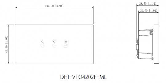 Dahua - VTO4202F-ML - LED Anzeige Modul, - LED Anzeige Modul - Material: Aluminium - IP65, IK07