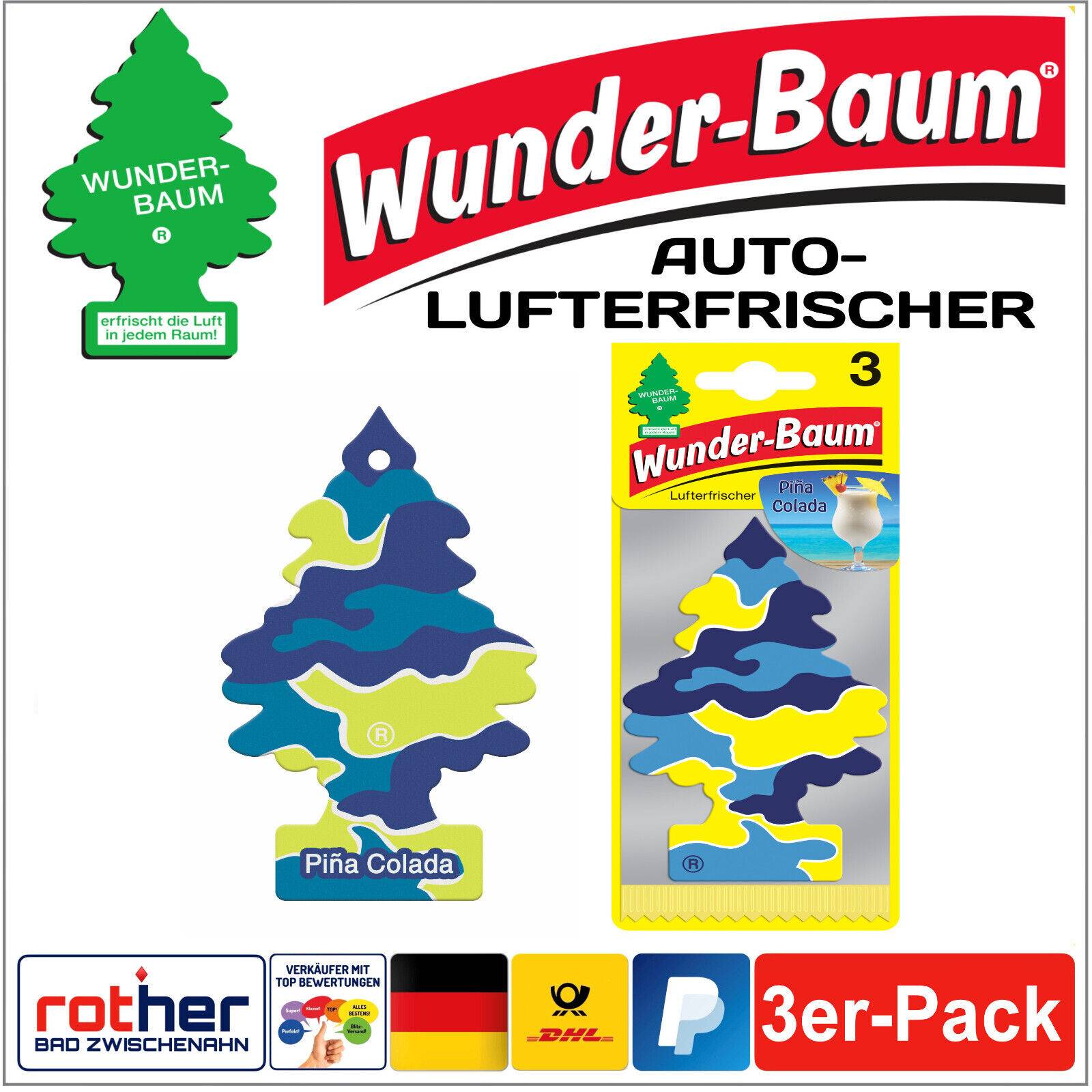 Wunderbaum Auto Lufterfrischer Duftbaum Autoduft Duft Pina Colada 3er-Karte