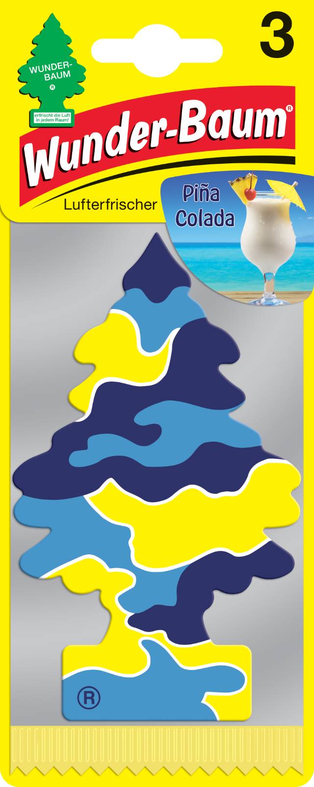 Wunderbaum Auto Lufterfrischer Duftbaum Autoduft Duft Pina Colada 3er-Karte