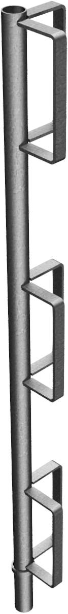 Schake 112778 Geländerpfosten Ø 33,7 mm für Faltgerüstbock „Compakt S“ Eckgeländerpfosten verzinkt