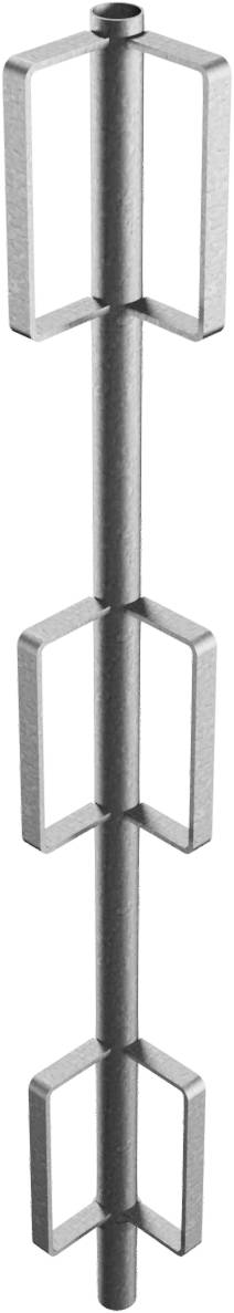 Schake 112778 Geländerpfosten Ø 33,7 mm für Faltgerüstbock „Compakt S“ Eckgeländerpfosten verzinkt