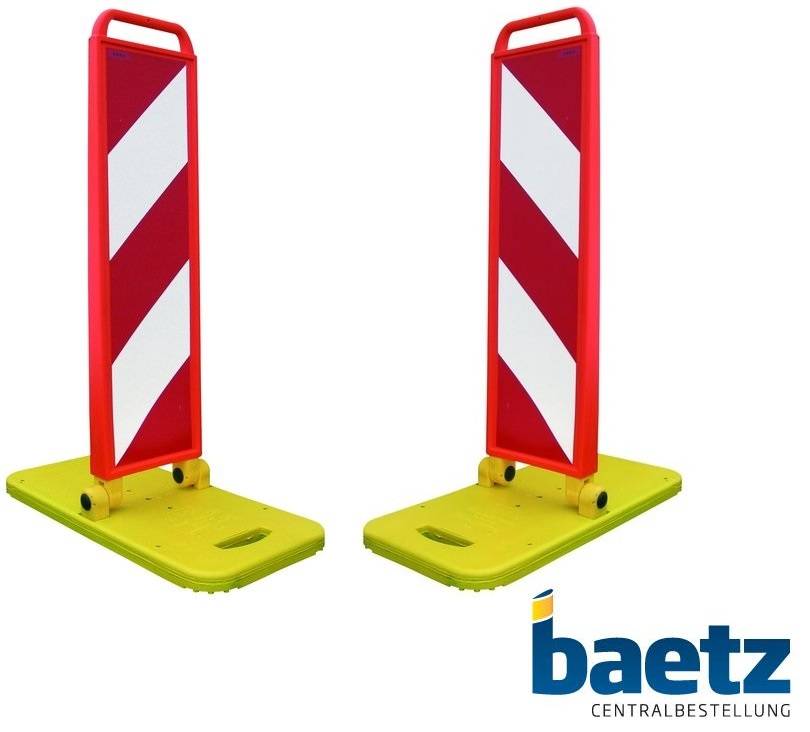 Klapp-Bake, BASt-geprüft, Leitbake / Warnbake inkl. Fußplatte RA2