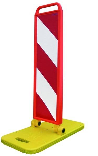 Klapp-Bake, BASt-geprüft, Leitbake / Warnbake inkl. Fußplatte RA2