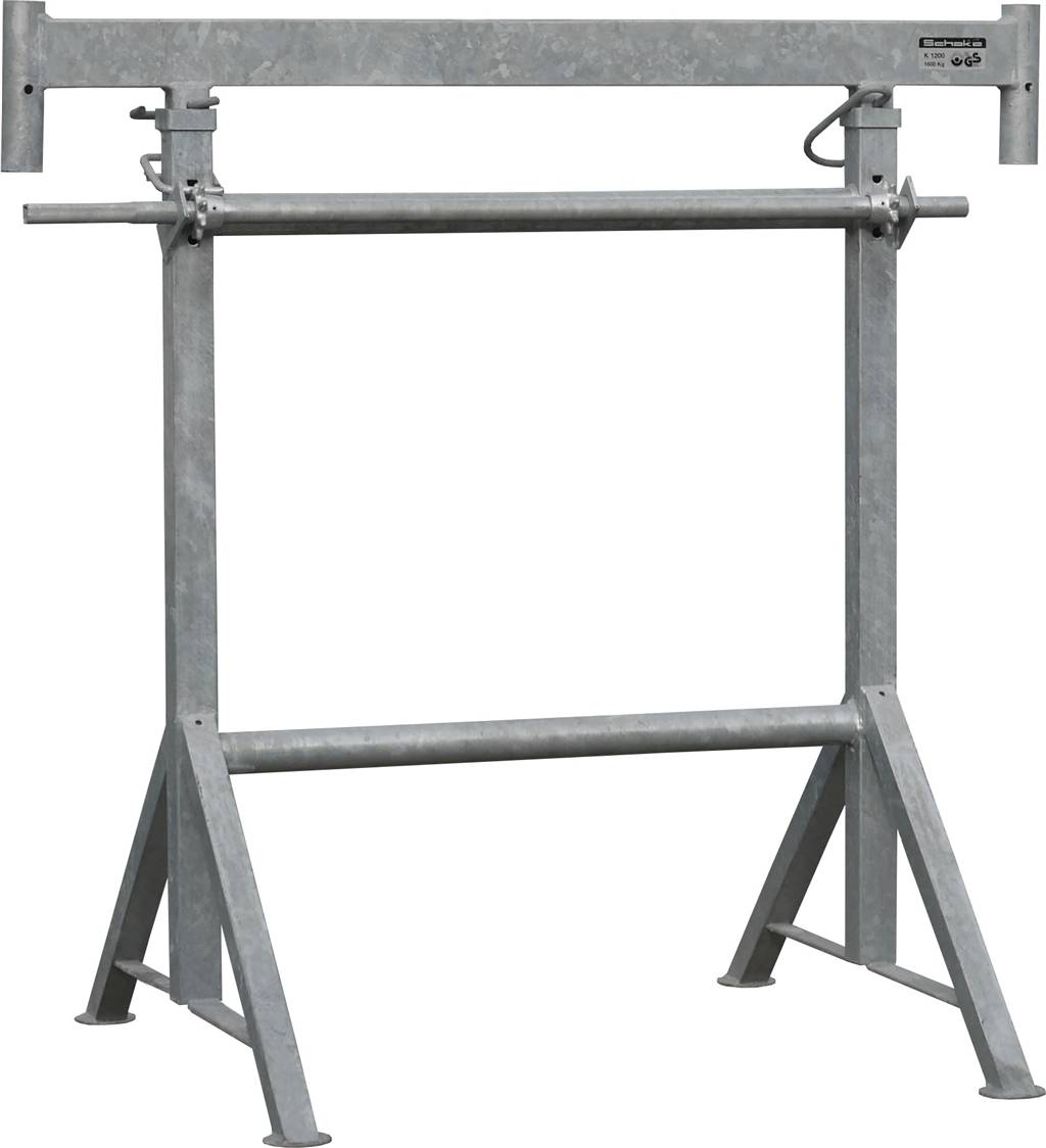 Schake Kurbel-Gerüstbock K1200, Breite 1,20 m, 2 Varianten, Tragkraft 1600 kg | Ausführung: verzinkt