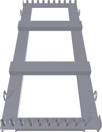 Schake Lager- und Transporttraverse für Absturzsicherungen, 2,00 m und 2,40 m | Größe: 2400 mm