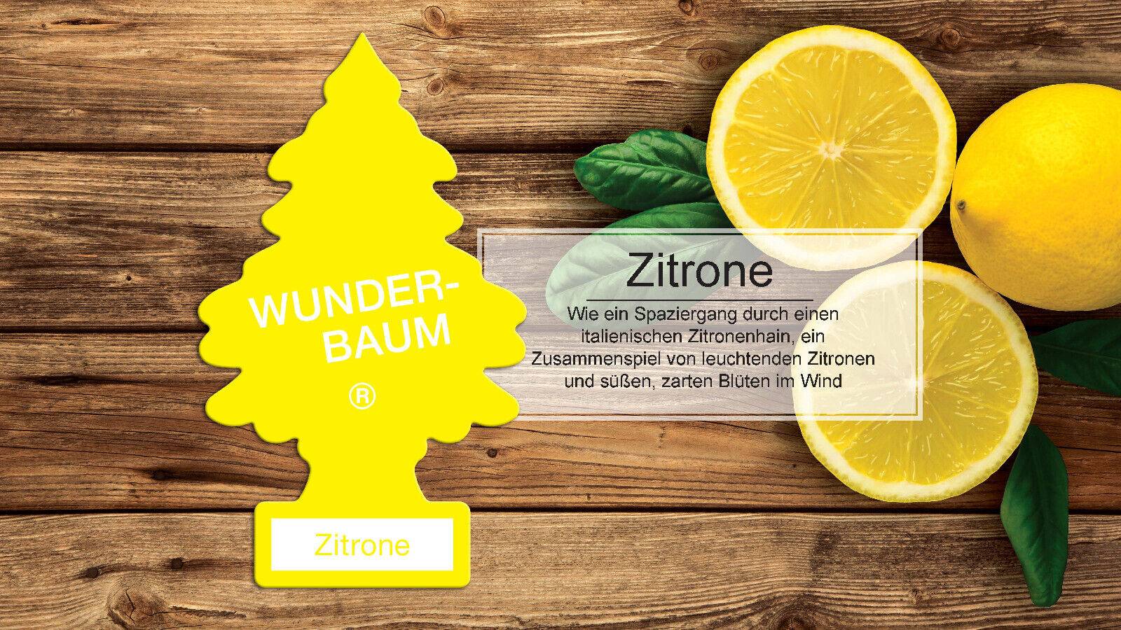 Wunderbaum Auto Lufterfrischer Duftbaum Autoduft Duft Zitrone 3er-Karte