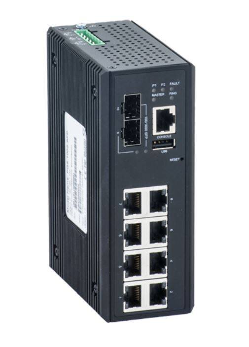 Barox barox LT-LPIGE-802GBTME, 8 PoE-Ports, Gigabit-Übertragung, IEEE 802.3bt Unterstützung, erweiterter Temperaturbere